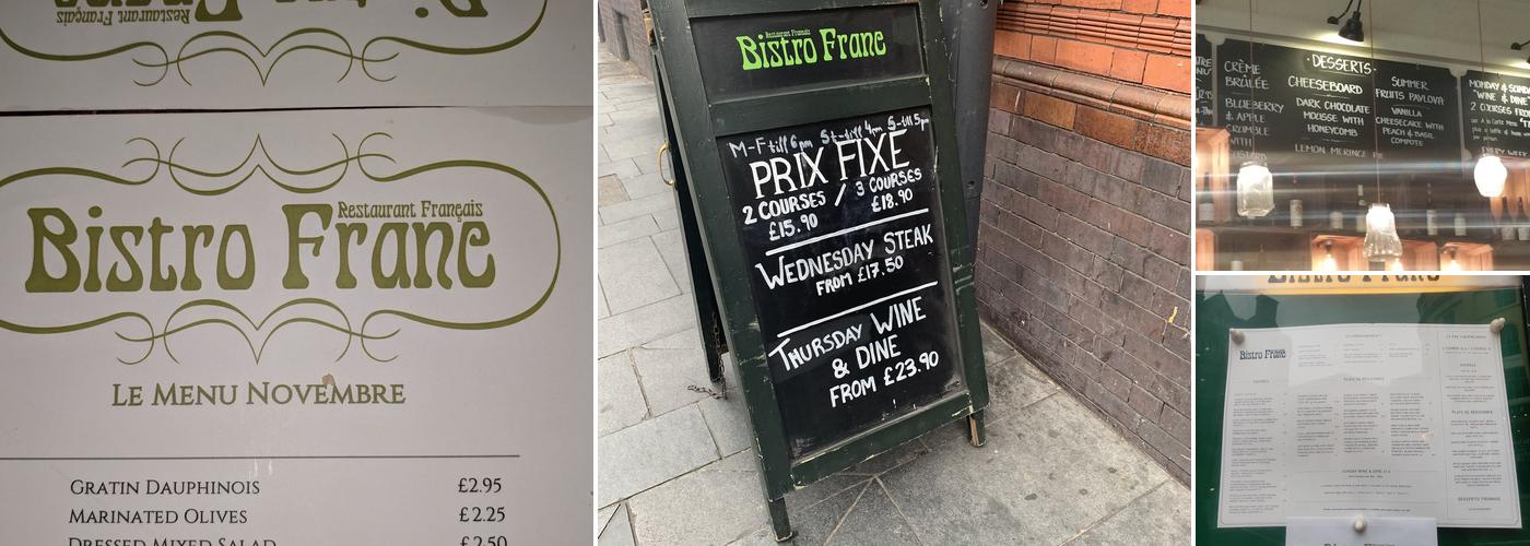 Bistro Franc Menu