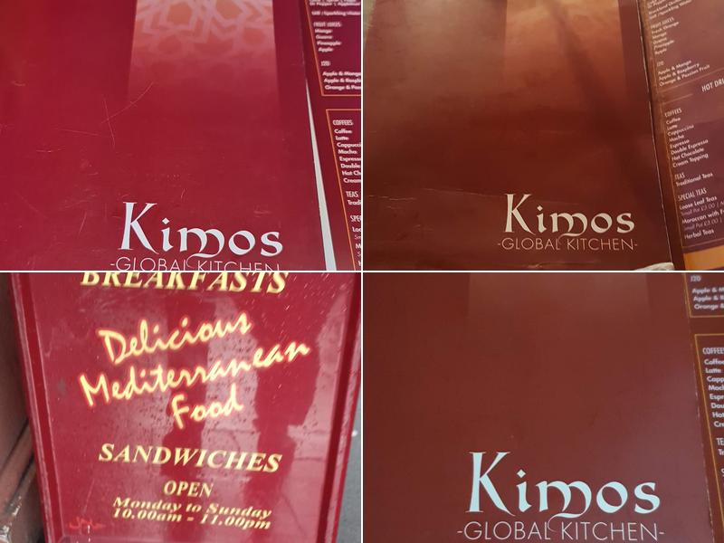 Kimos Restaurant Menu