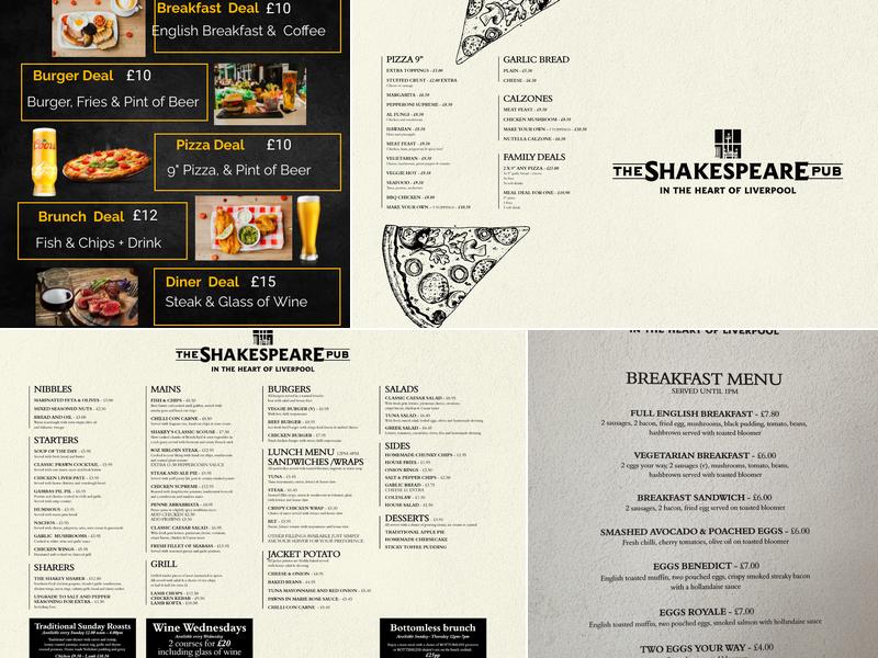 The Shakespeare Menu