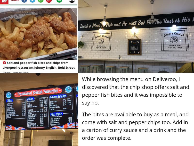 Johnny English Liverpool Menu