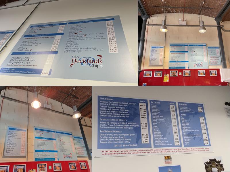 Docklands Fish and Chips Menu