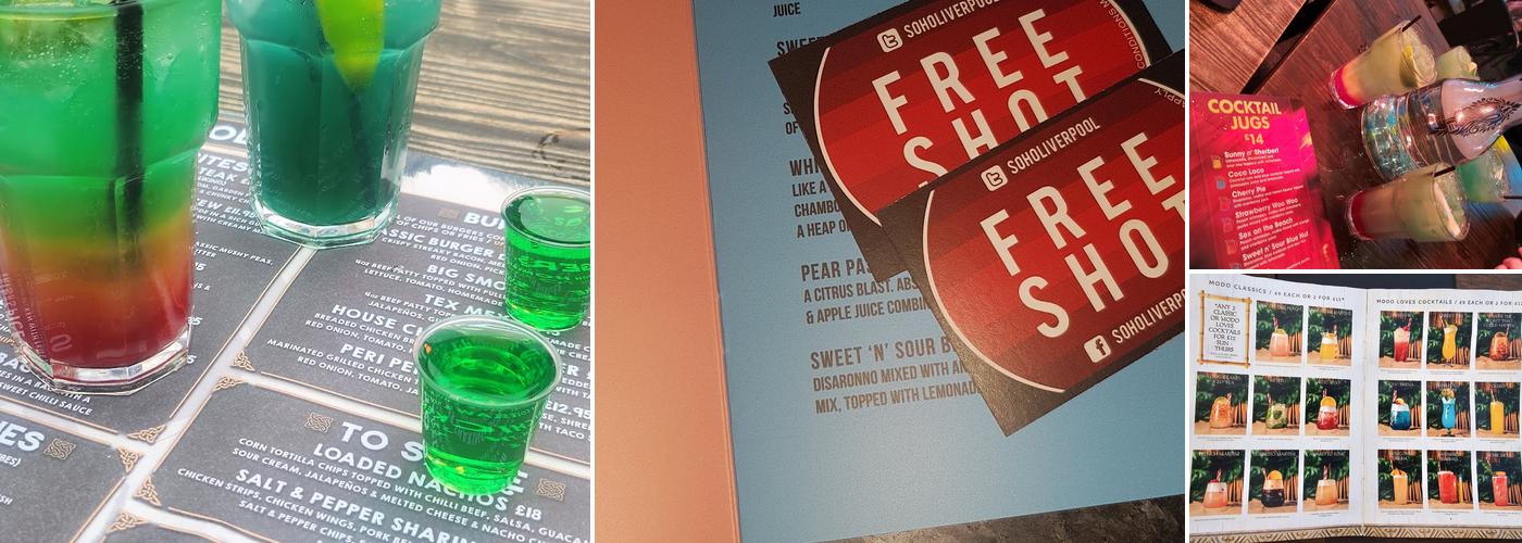 Soho Bar Liverpool Menu