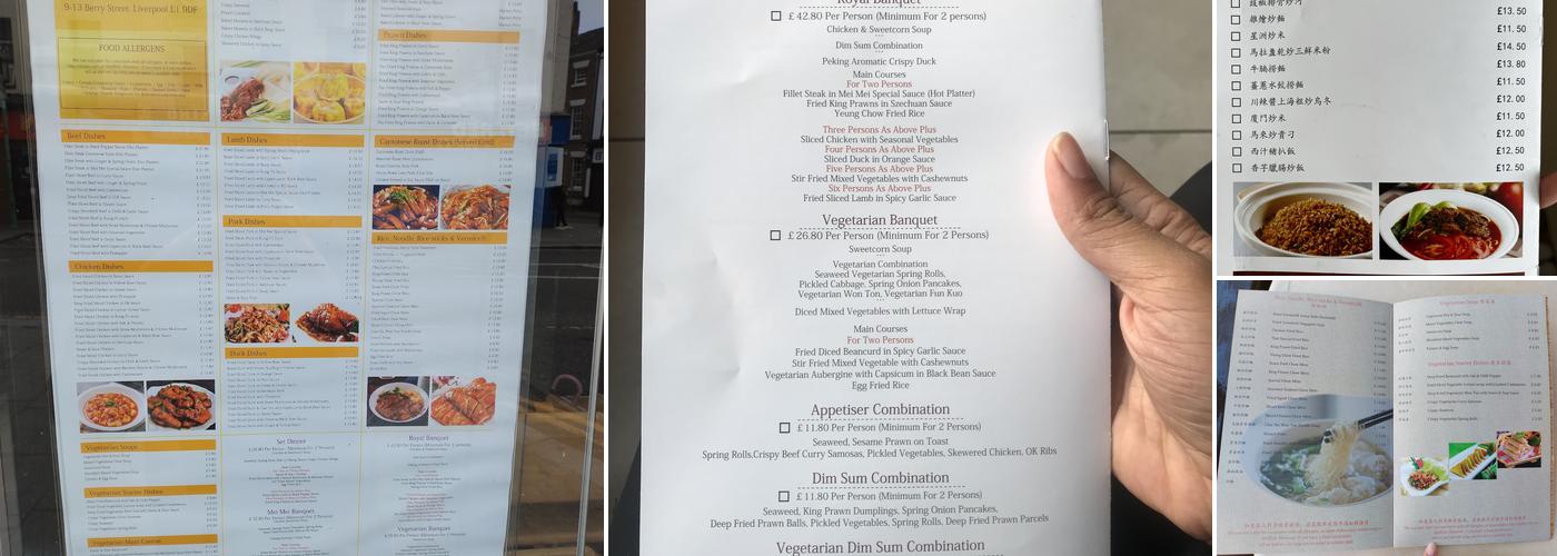 Mei Mei Chinese Restaurant Menu