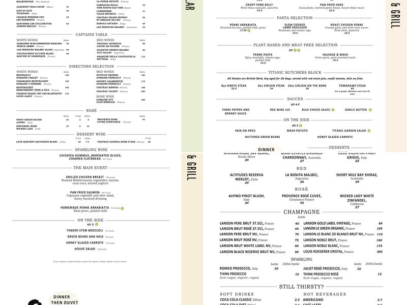 Stanley's Bar & Grill Menu