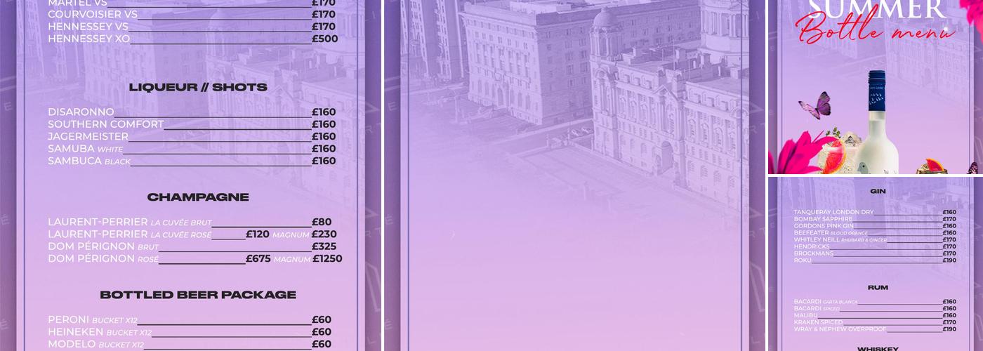 Liberté Sky Garden Menu