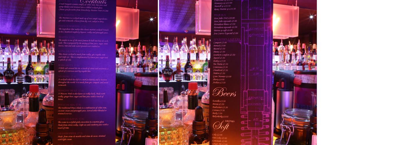 The Underground Gin Society Menu