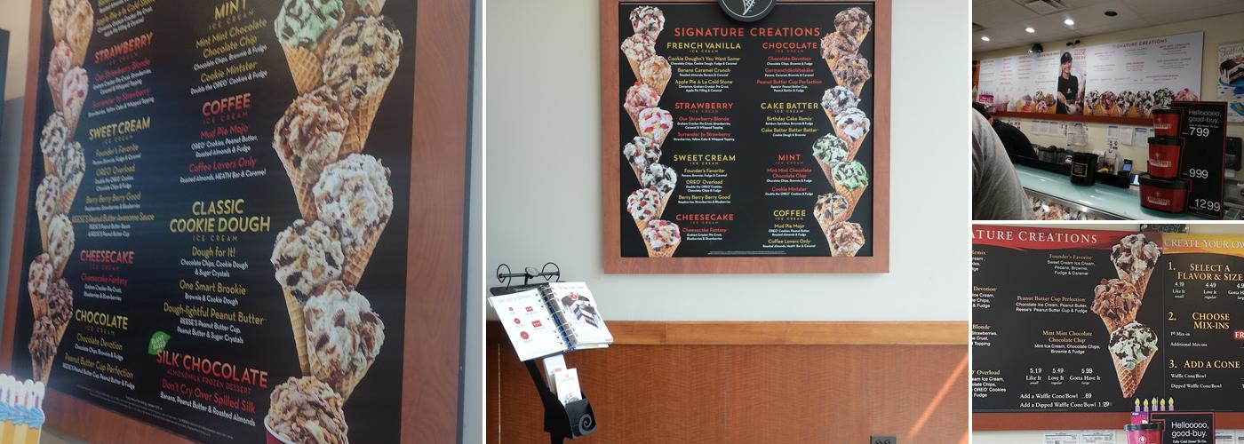 Cold Stone Creamery Menu