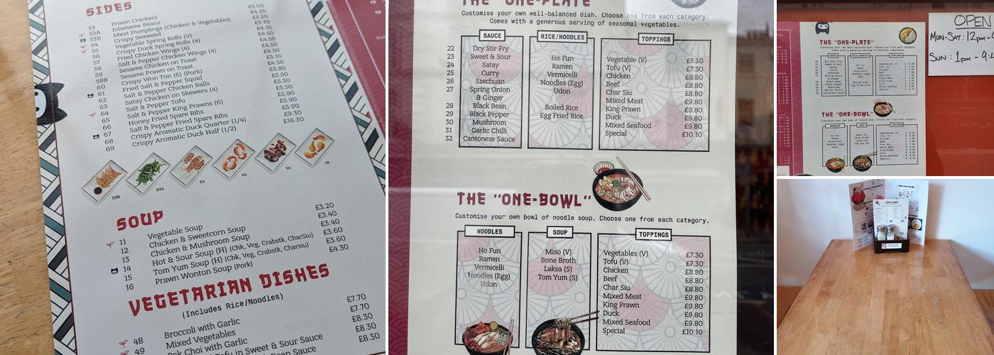 Tokyo Noodle Bar Menu