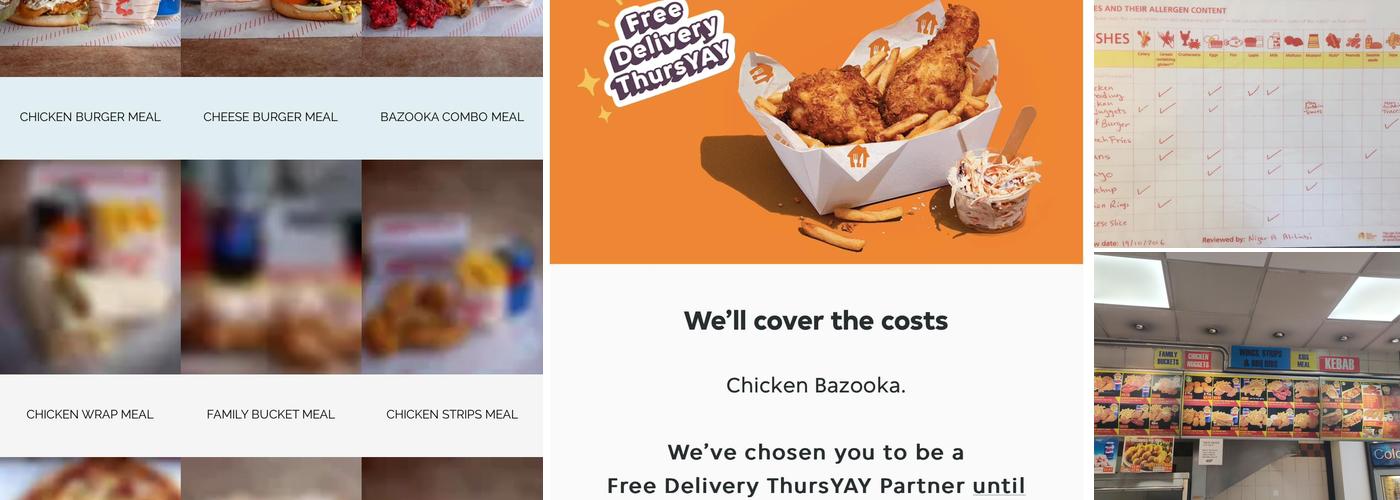 Chicken Bazooka Menu