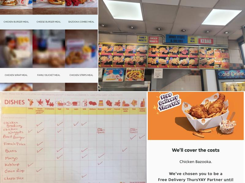 Chicken Bazooka Menu