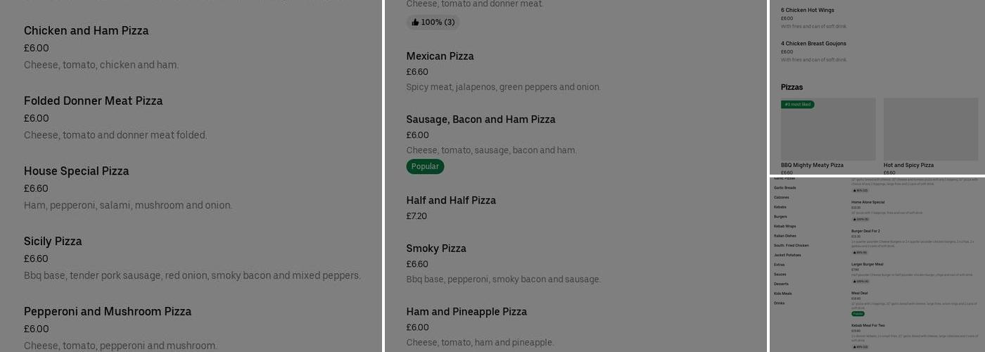 The Pizza Avenue Menu