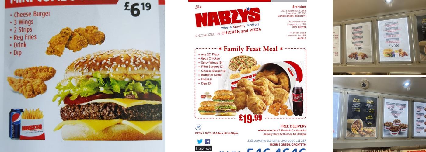 Nabzys - Norris Green Menu