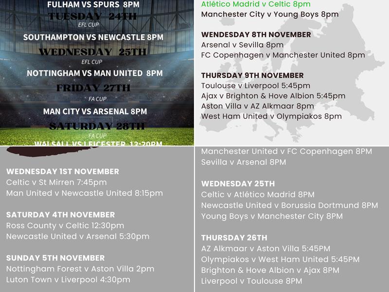 Lanigans Wood Street Menu