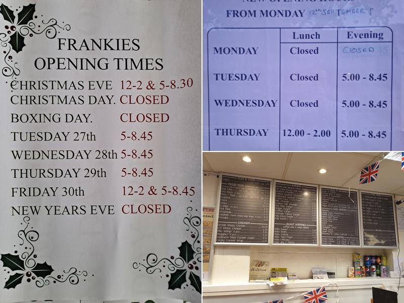 Frankies bordon Menu