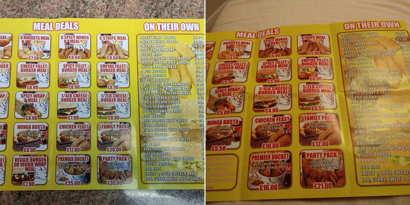 Fried Chicken Ranch Menu
