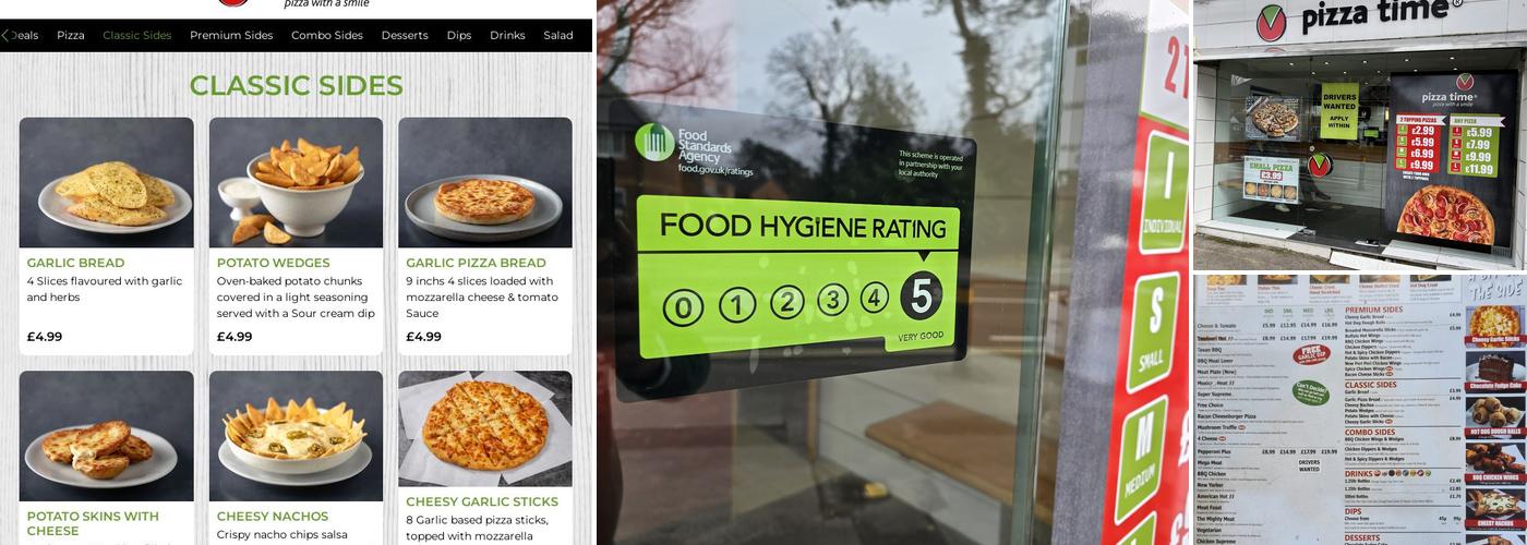 Pizza Time Bordon Menu