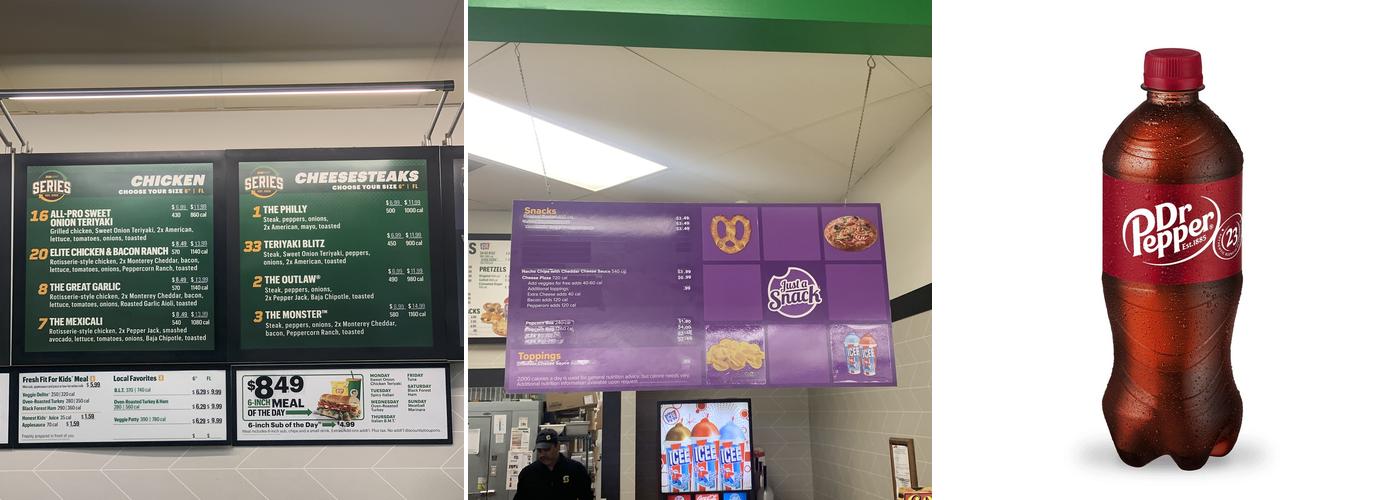 Subway Menu