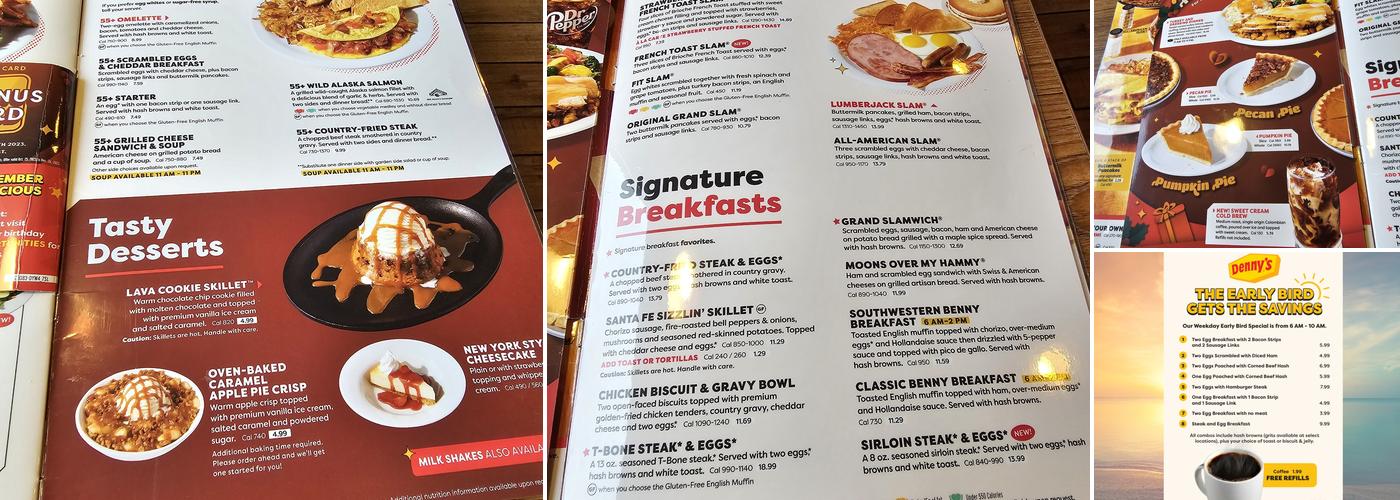 Denny's Restaurant Menu