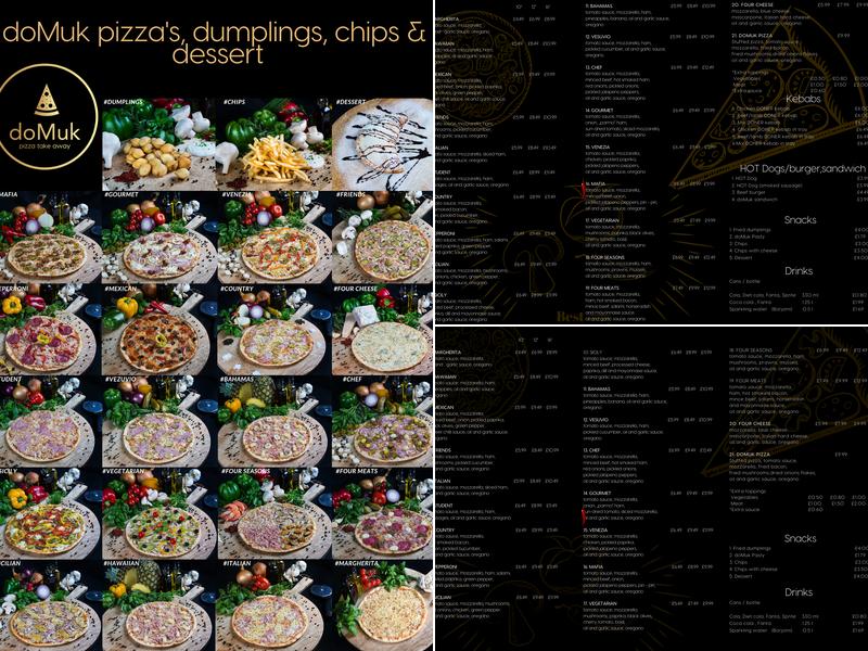 DOMUK PIZZA LIMITED Menu