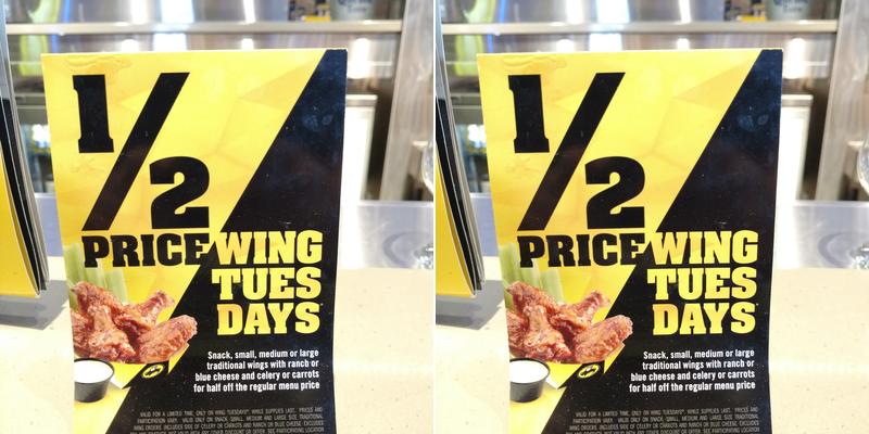 Buffalo Wild Wings Menu