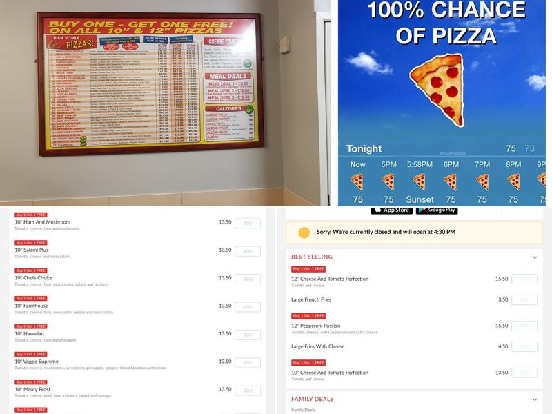 Pizza Perfection Boston Menu