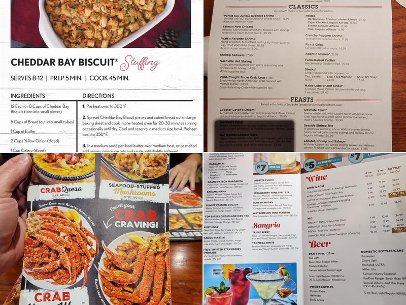 Red Lobster Menu