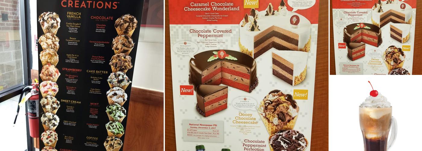 Cold Stone Creamery Menu