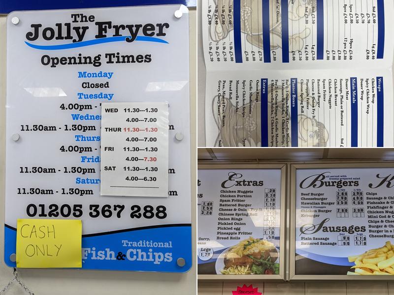 The Jolly Fryer Menu