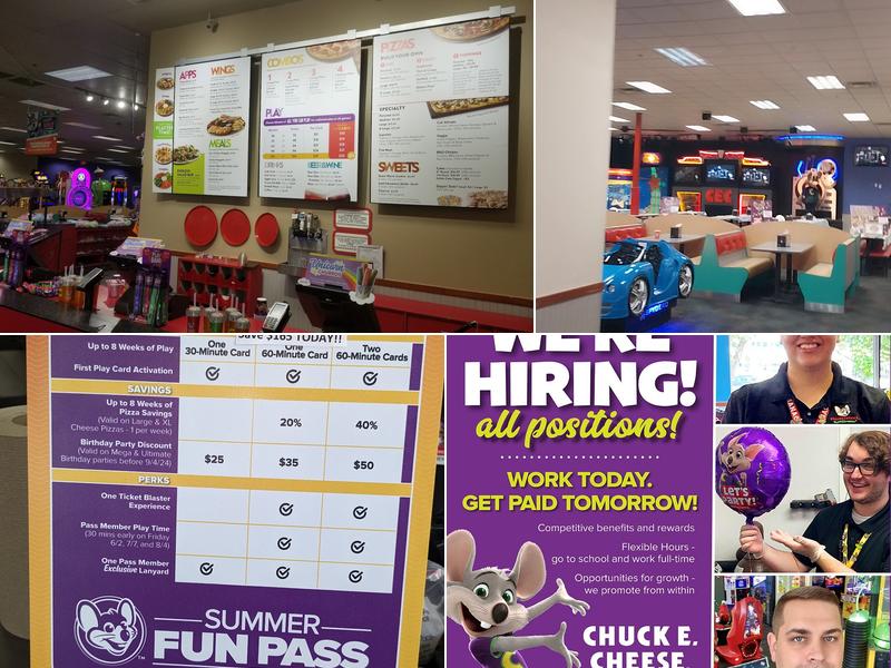Chuck E. Cheese Menu