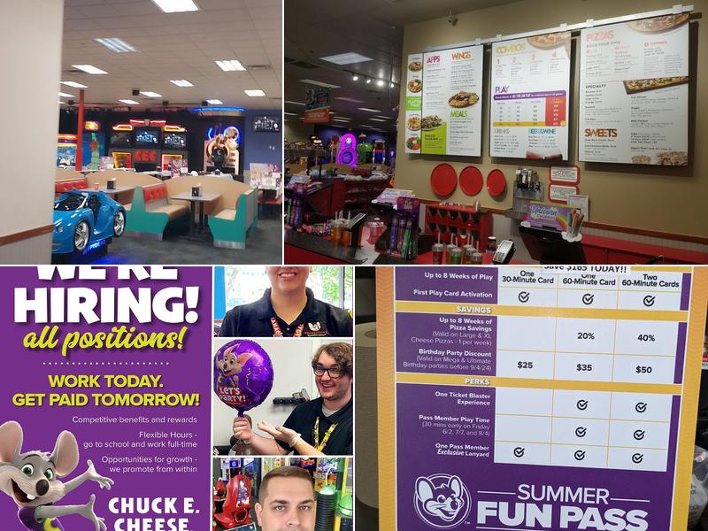 Chuck E. Cheese Menu