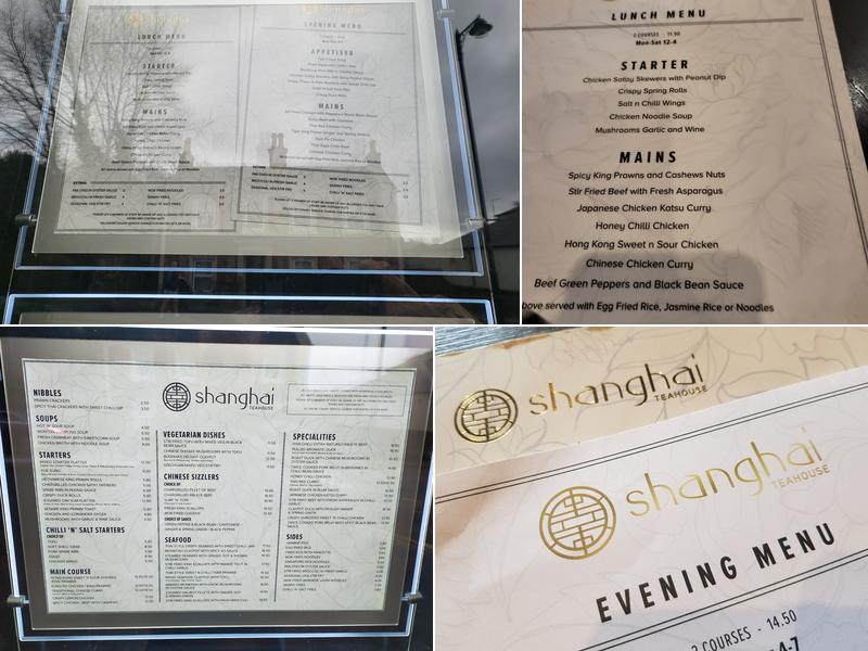 Shanghai Teahouse Menu