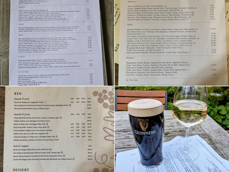 The Wheatsheaf Menu