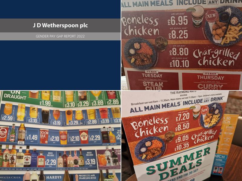 The Raymond Mays - JD Wetherspoon Menu