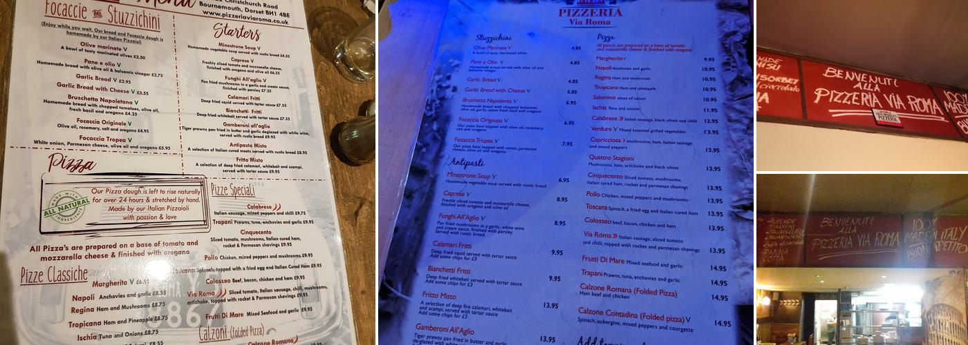 Pizzeria Via Roma Menu