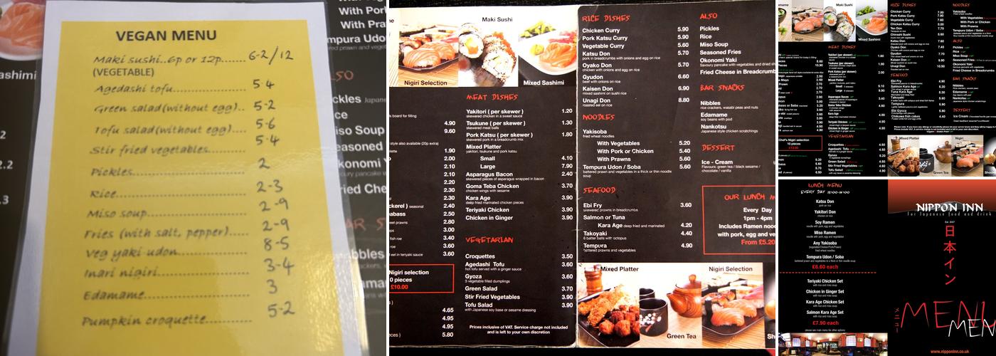 Nippon Inn Menu