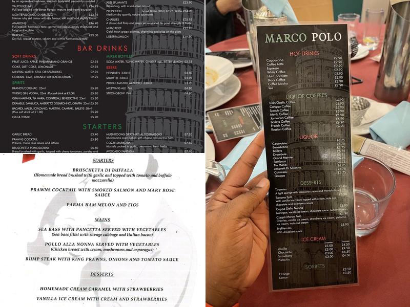 Marco Polo Menu