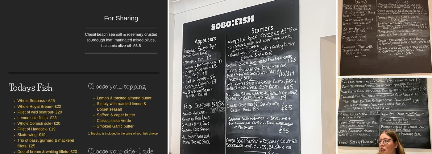 Sobo:Fish Menu