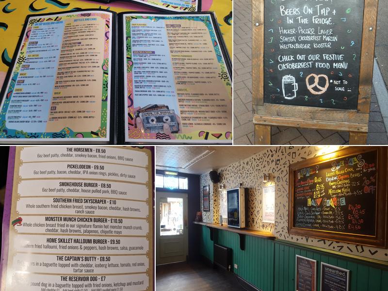 The Four Horsemen Pub Menu