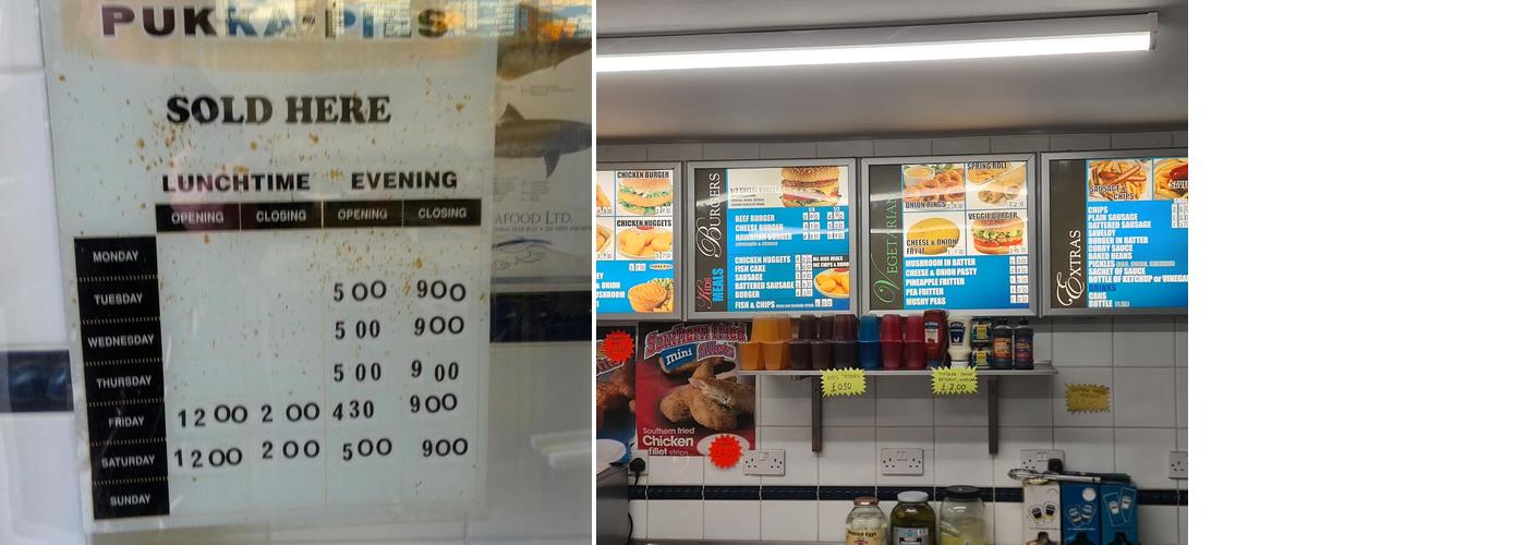 Malvern Road Fisheries Menu