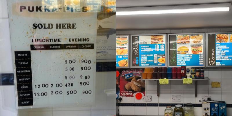 Malvern Road Fisheries Menu