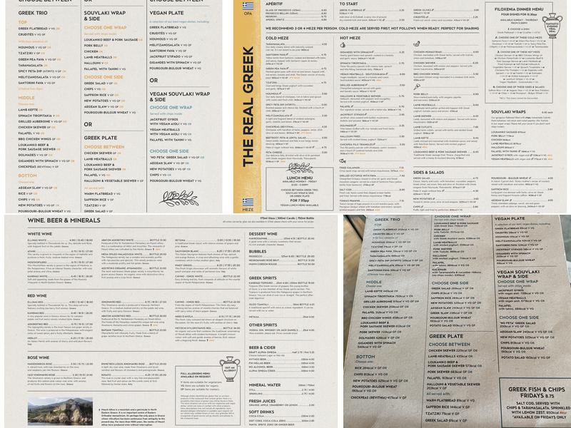 The Real Greek - Bournemouth Menu