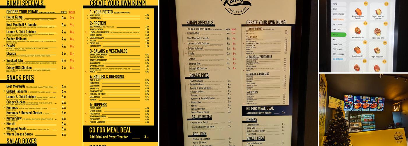 Kumpi - Next Level Baked Potatoes (Cheesy Jacket Potatoes) Menu