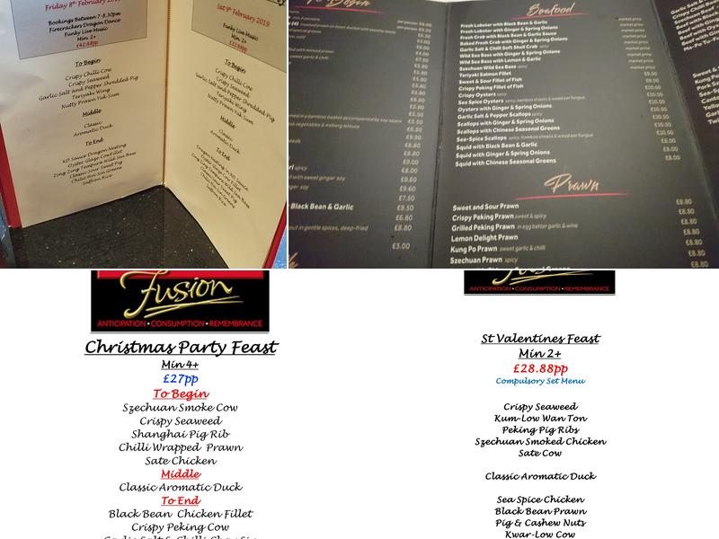 The Mandarin Fusion Menu