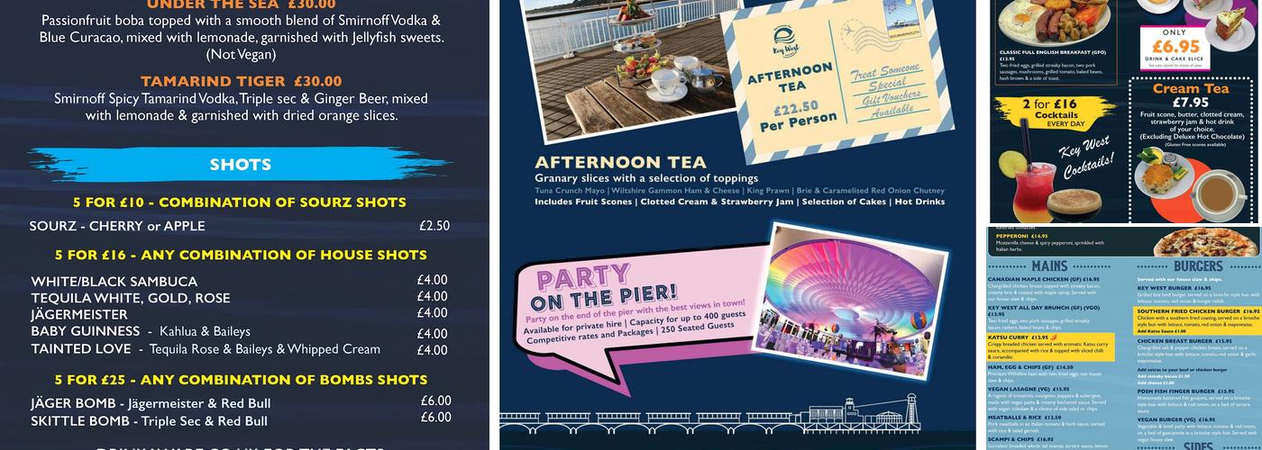 Key West Bar & Grill Menu