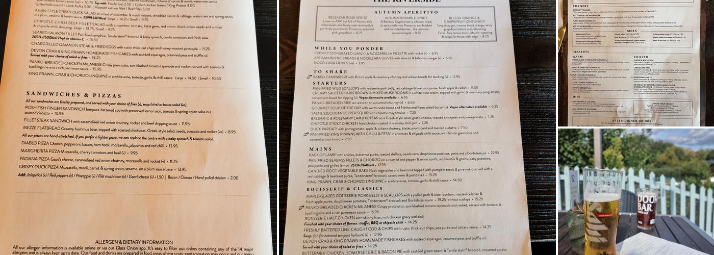 Riverside Inn Bournemouth Menu