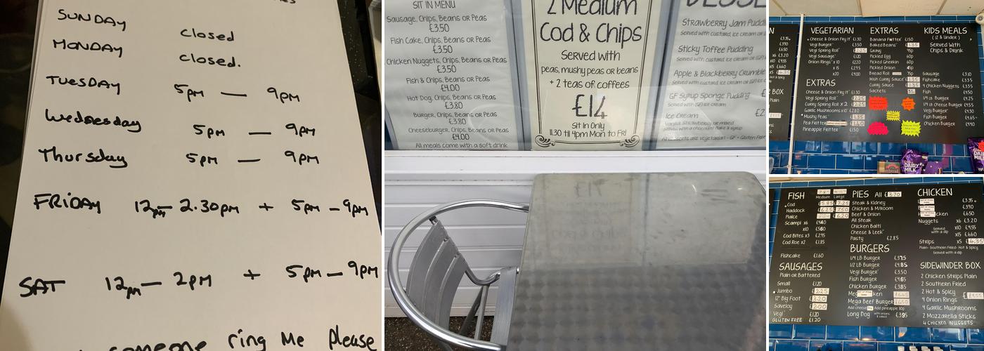 Simon's Fish & Chips Menu