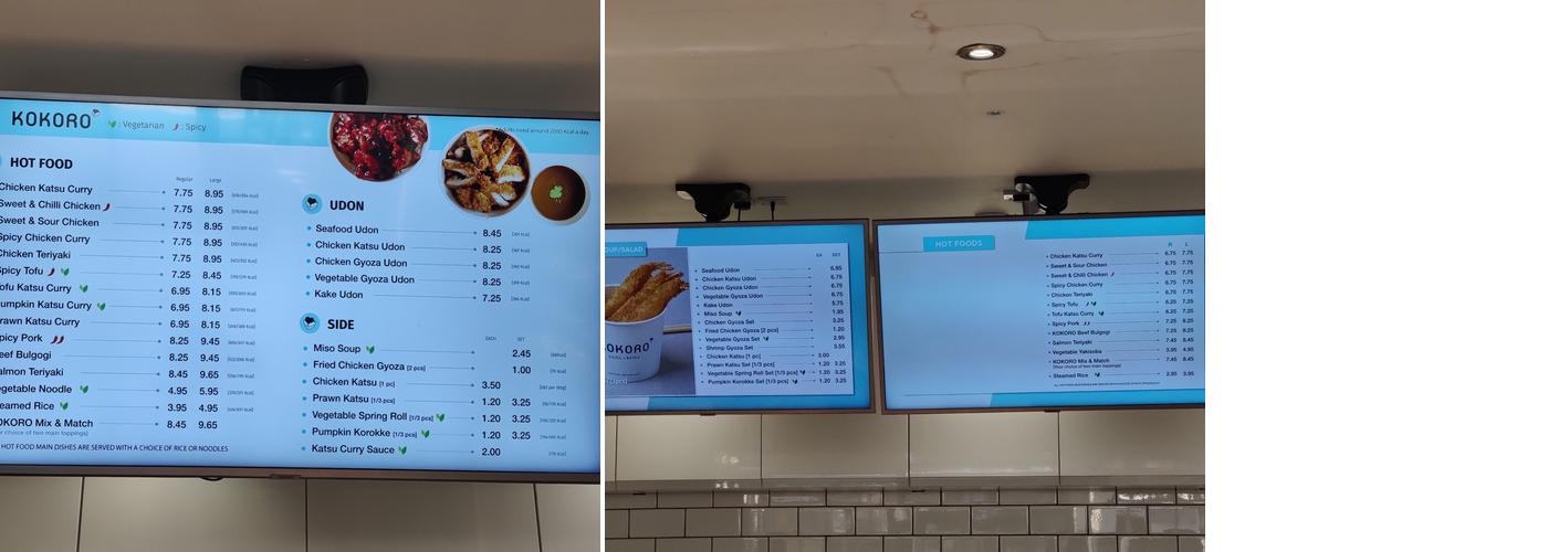 KOKORO Bournemouth Menu