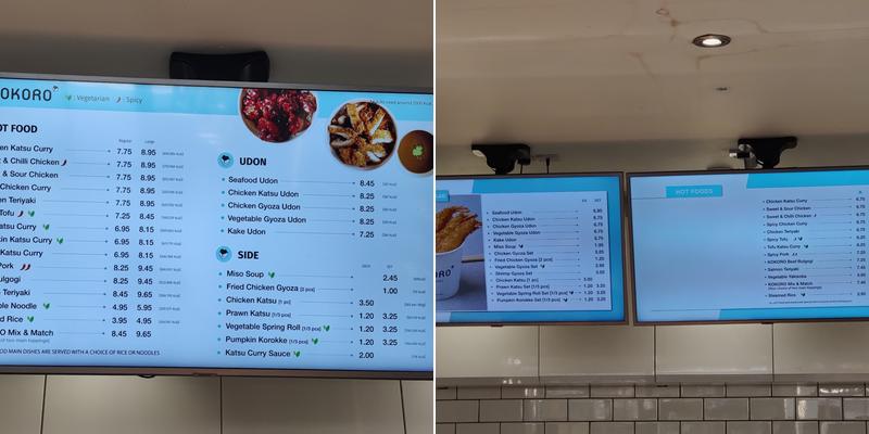 KOKORO Bournemouth Menu