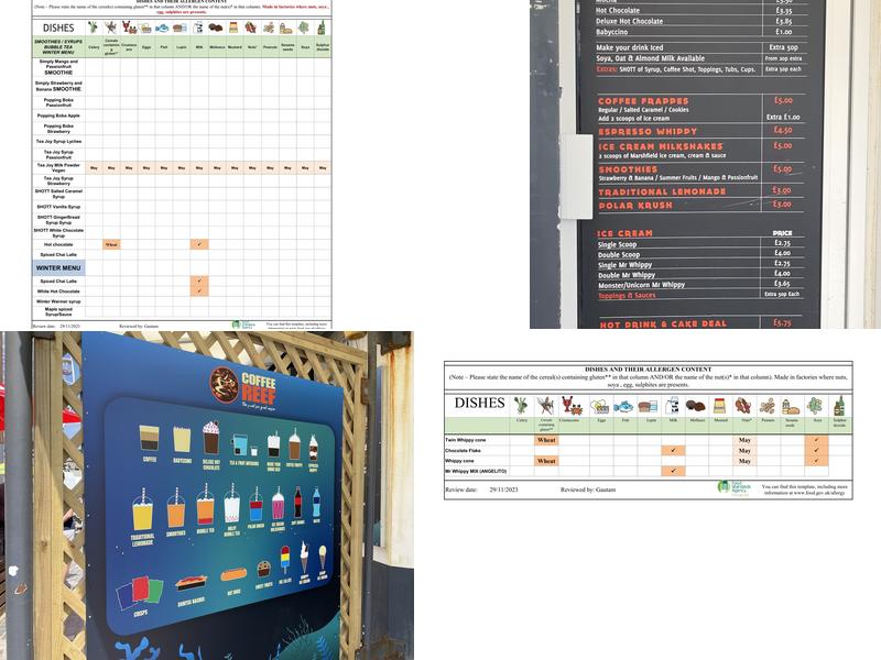 Coffee Reef Café Menu