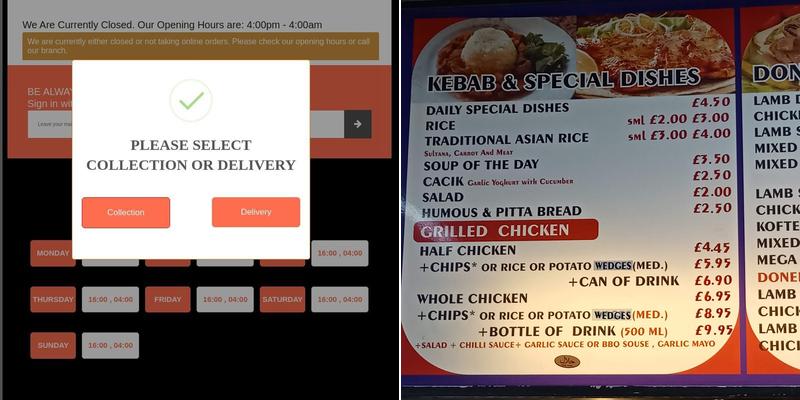 Mega Kebab And Pizza Menu